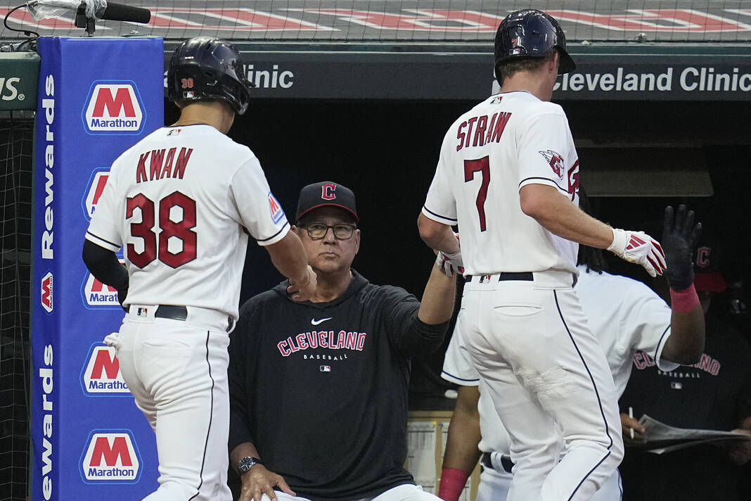 Guardians manager Francona honors Larry Doby's legacy by writing Hall of  Famer's number 14 on cap