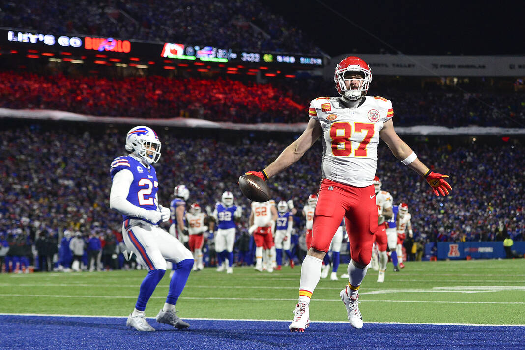 Kelce scores twice and Chiefs beat Bills to advance to face Ravens in AFC  championship